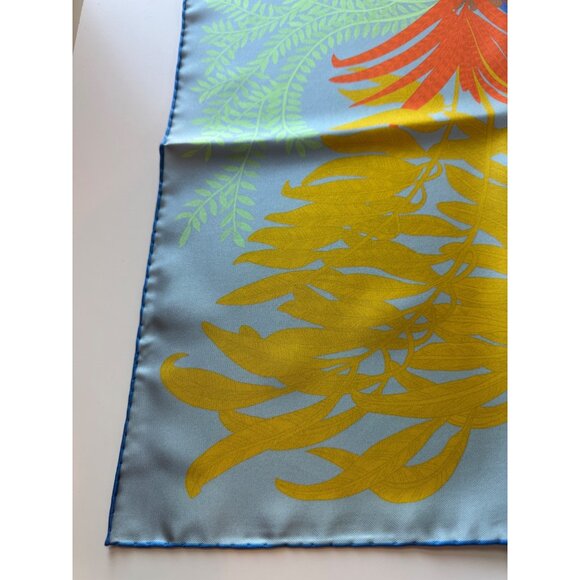 NWT Hermes Reversible 100% Silk Scarf, 90cm, Faivre Design, Double Face, Blue - Picture 12 of 16